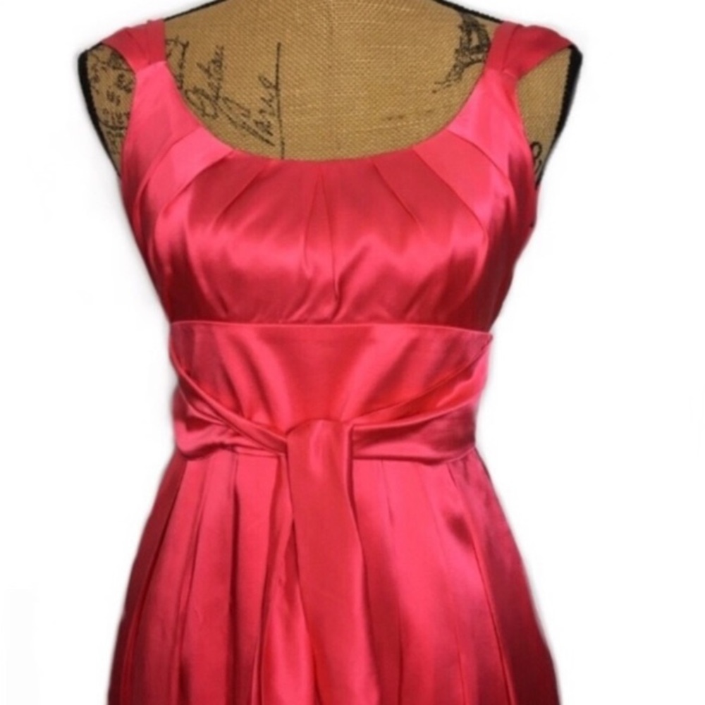 Maggy London Petites Silk Coral Wedding Guest Cocktail Formal Dress 2P